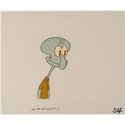 Smiling Squidward Original Animation SpongeBob Art Cel