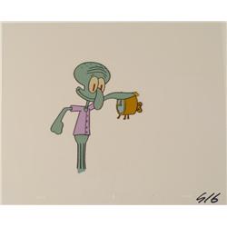 Alarm Clock Squidward Orig Animation SpongeBob Art Cel