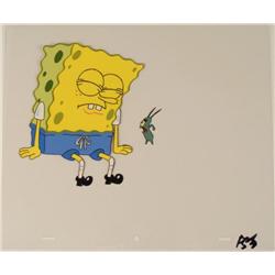 Plankton Shouting Original Animation SpongeBob Art Cel