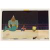 SpongeBob Krabs Wrestle King Neptune Orig Animation Cel