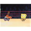 Image 2 : SpongeBob Krabs Wrestle King Neptune Orig Animation Cel
