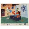 Squidward Mr Krabs Office SpongeBob Orig Animation Cel