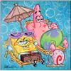 SpongeBob Patrick Duerrstein Signed LE Print on Canvas