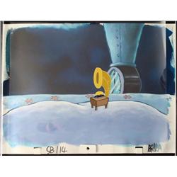 Original Land Background and Cel SpongBob Animation