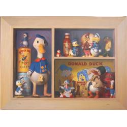 DONALD DUCK Collectors Shelf LE Canvas Disney Art Print