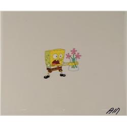 SpongeBob Flowers Original Animation Art Production Cel