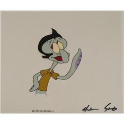 SpongeBob Squidward Crooner Original Animation Art Cel