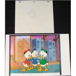 Disney Production Cel & Original Drawing Ducktales Art