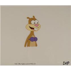 SpongeBob Sandy Cheeks Smiles Orig Animation Art Cel