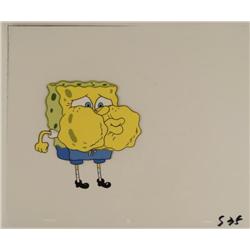 Original Be Careful Spongebob Production Art Cel
