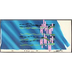 Underwater Orig Background and Animation Cel SpongeBob