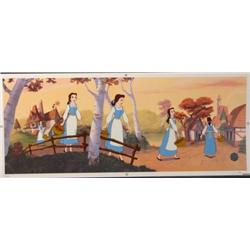 BEAUTY + BEAST BONJOUR BELLE Cel + Print Disney Art LE