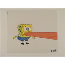 Mind Controlled Tongue Original Spongebab Animation Cel