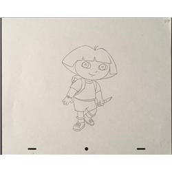 Dora The Explorer Original Animation Art Drawing Flute