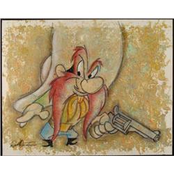 Dick Duerrstein Orig Yosemite Sam Painting Cartoon Art