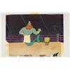SpongeBob Wrestling King Neptune Orig Animation Art Cel