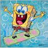 Image 1 : SpongeBob Surfing Duerrstein Signed LE Print on Canvas