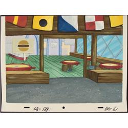 Background Art Come On In Spongebob Production Original