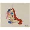Cel Ren and Stimpy Production Original Hugging Art