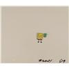 Image 1 : Animation Cel Spongebob Original Holding Green Paint