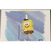 Happy Mood SpongeBob Original Animation Background Cel