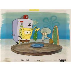 SpongeBob Blow Sand Original Cel Production Background