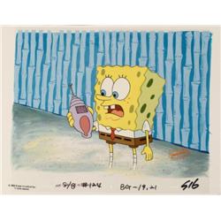 Shell Phone SpongeBob Original Cel Animation Background