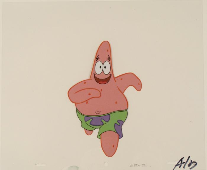 Racing Patrick Original Production SpongeBob Art Cel
