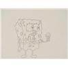 Image 2 : Ice Cream Cone SpongeBob Drawing Cel Animation Original