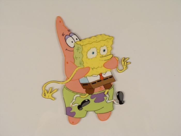 Spongebob Cel Shriveled Up Art Production Original