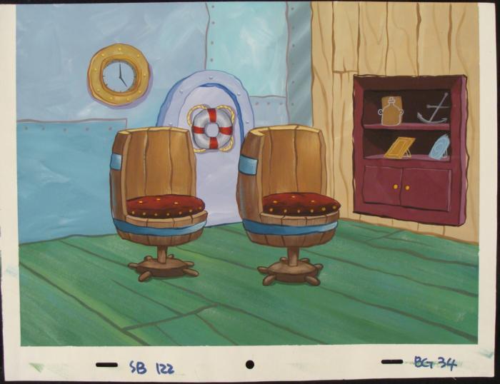 Office Chairs Spongebob Original Production Background