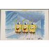 Three SpongeBob Original Art Cel Production Background