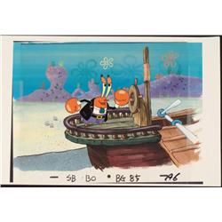 Capt Krabs Animation Cel Original SpongeBob Background