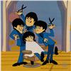 Beatles Cartoon Ltd Ed Sericel Animation Cel Barbershop