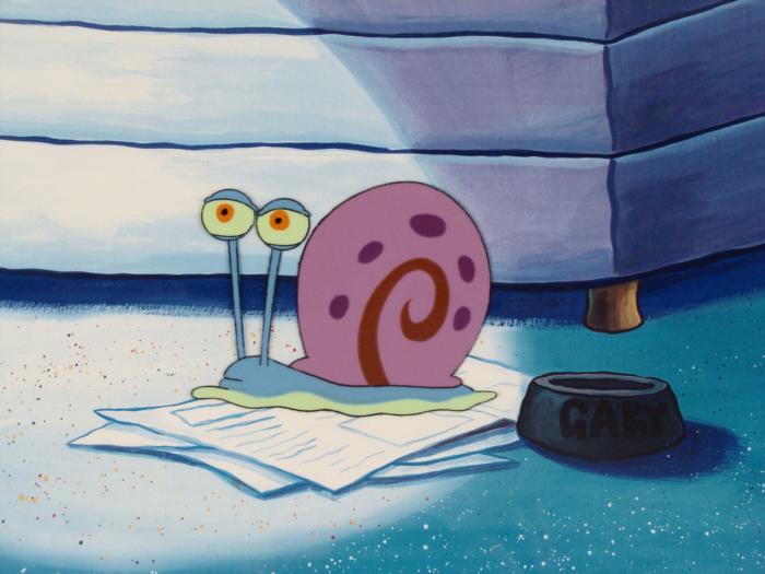 Orig Background Cel Animation Drawing SpongeBob Robe