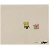 Image 1 : SpongeBob Walking With Original Cel Production Gary Art