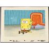 Image 1 : Sitting SpongeBob Original Art Cel Background Animation