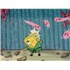 Image 2 : Stung SpongeBob Fish Original Cel Background Animation