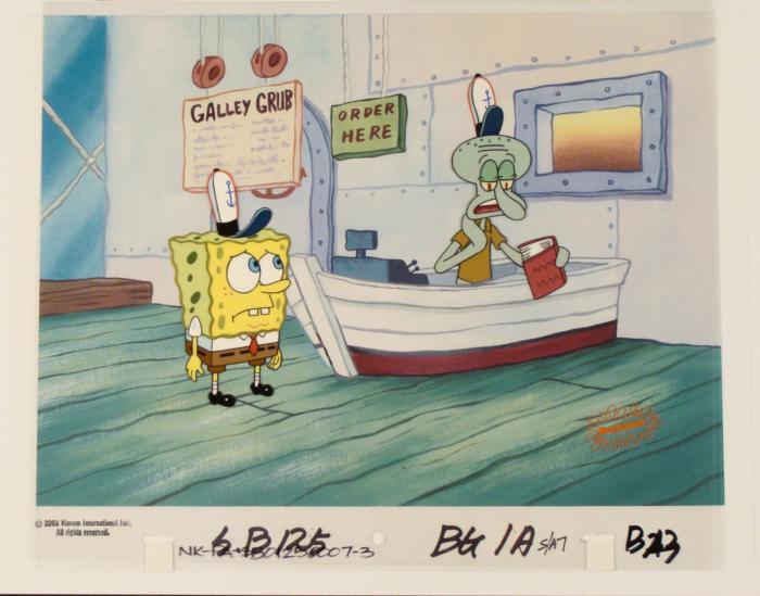 Working Background Spongebob Original Art Animation Cel