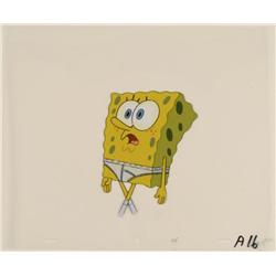 Legs Crossed Original SpongeBob Cel Animation Art Eyes