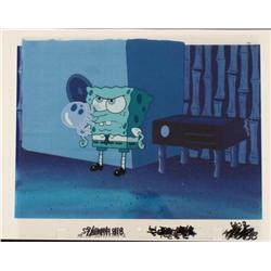 Original SpongeBob Blue Background Cel Jelly Animation