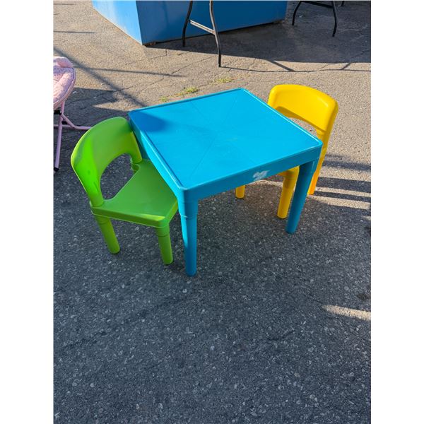 Children's table and two chairs