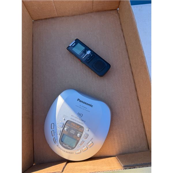 Panasonic portable CD player and RCA digital voice recorder