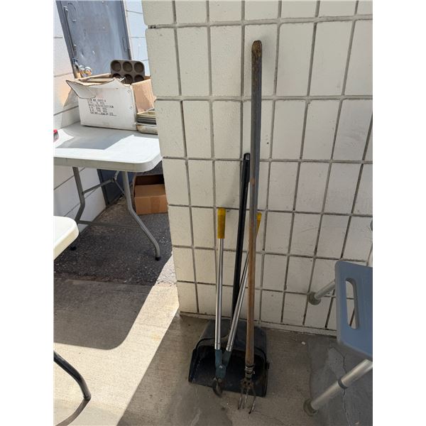 Dustpan and garden tools