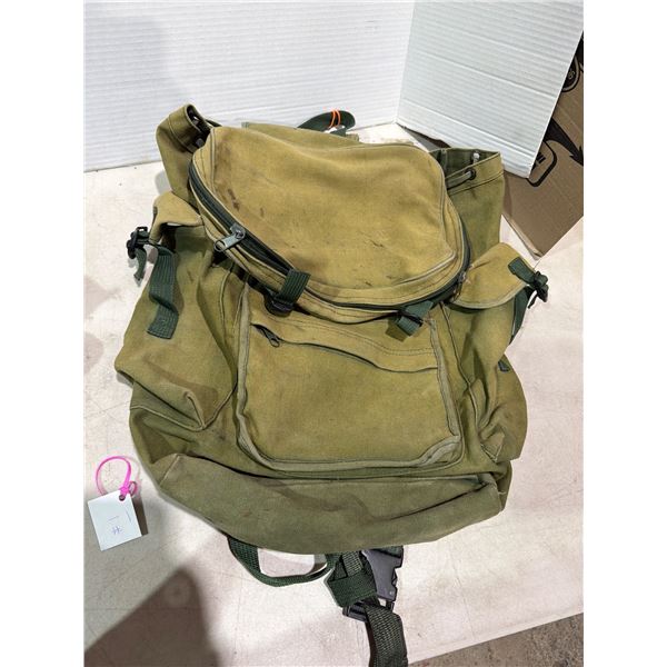 Vintage canvas back pack
