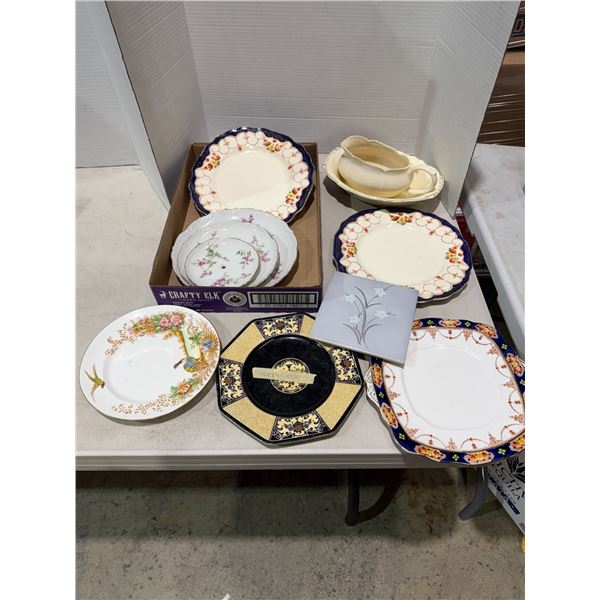 Assorted collectible dishes