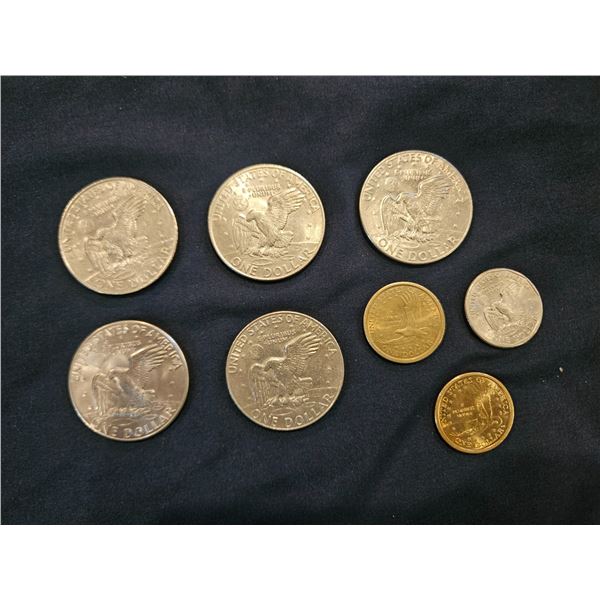 8x USA $1 coins