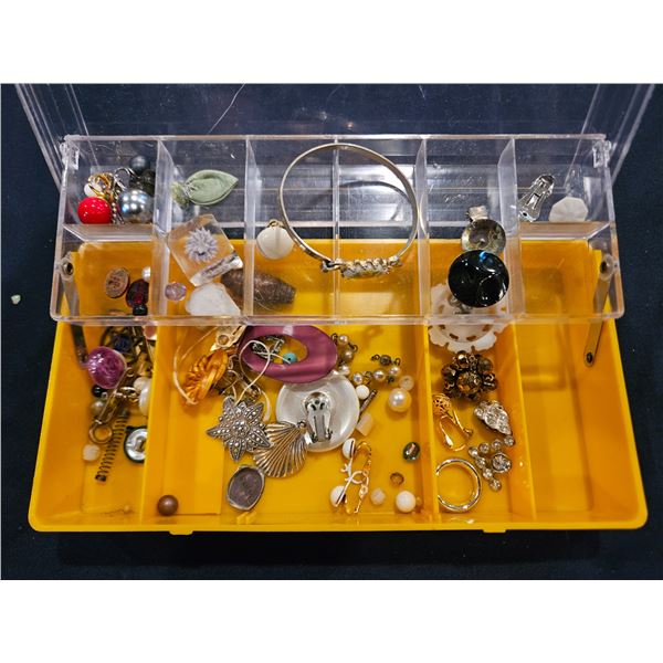 Lot of assorted jewlery & container