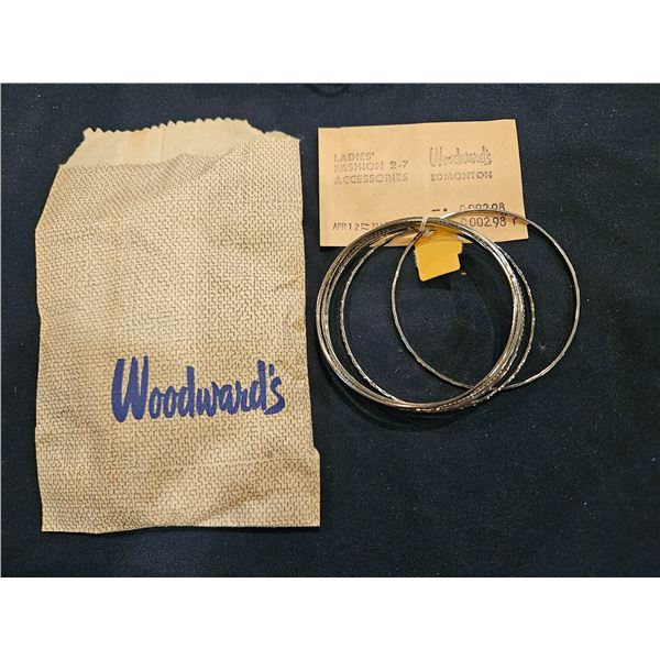 Vintage Woodwards bracelets with original bag and receipt