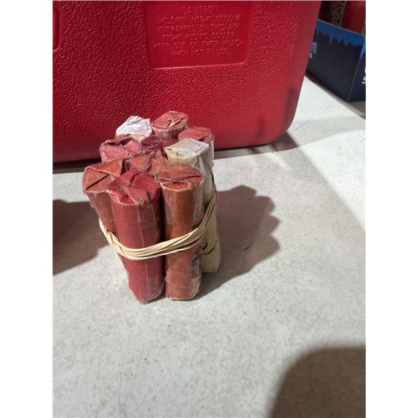 10 rolls of pennies